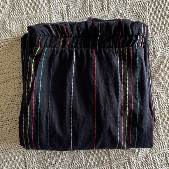 Anthropologie Dolan Left Coast Navy Embroidered Striped Cotton Halter Jumpsuit - Picture 16 of 16